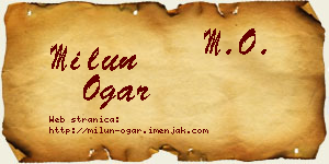 Milun Ogar vizit kartica